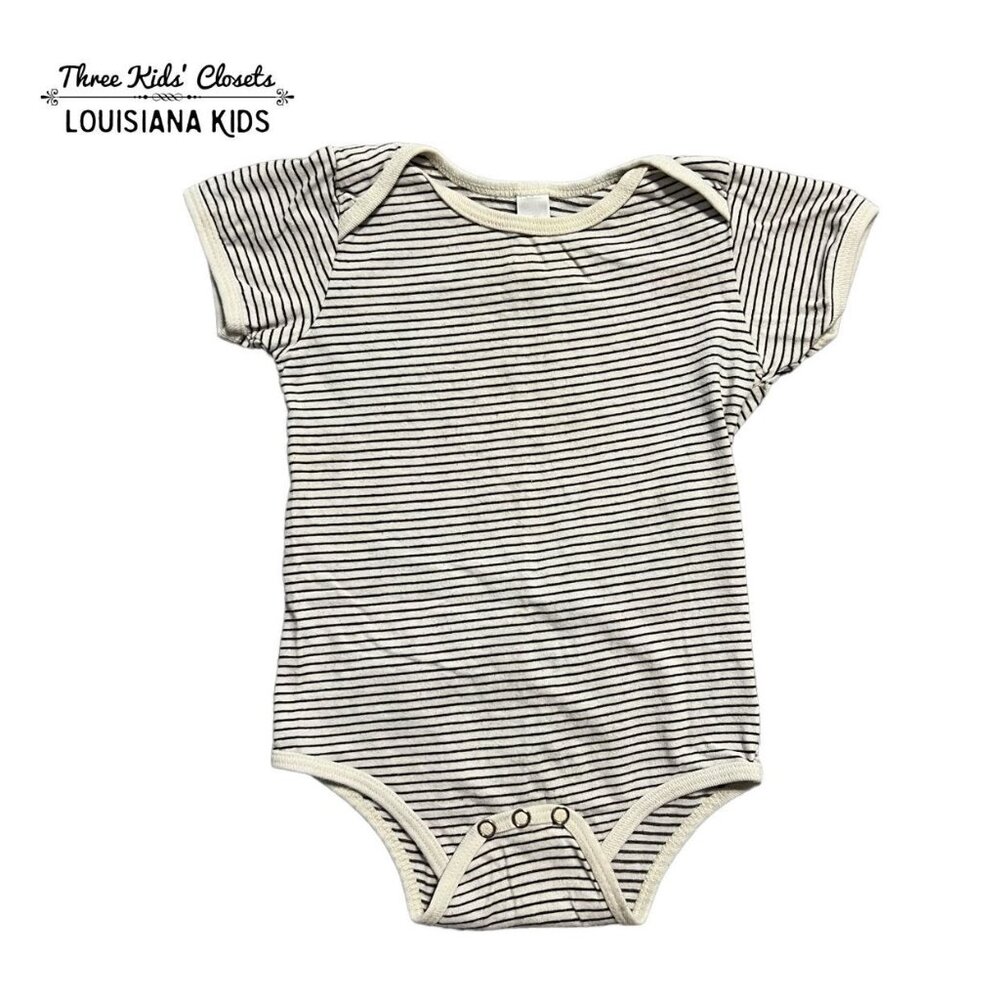American Apparel 12-18m Striped Bodysuit Onesie